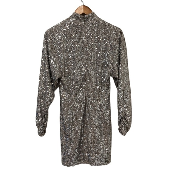 RONNY KOBO Lauper Silver Sequin mini Dress - Size XS - Picture 8 of 8